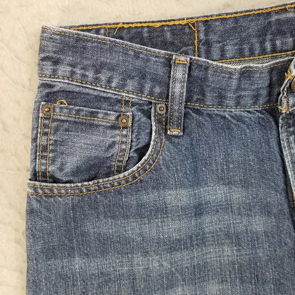 Levi's Shorts Mens 30 Blue 569 Loose Straight Denim Mid Wash Cotton Casual